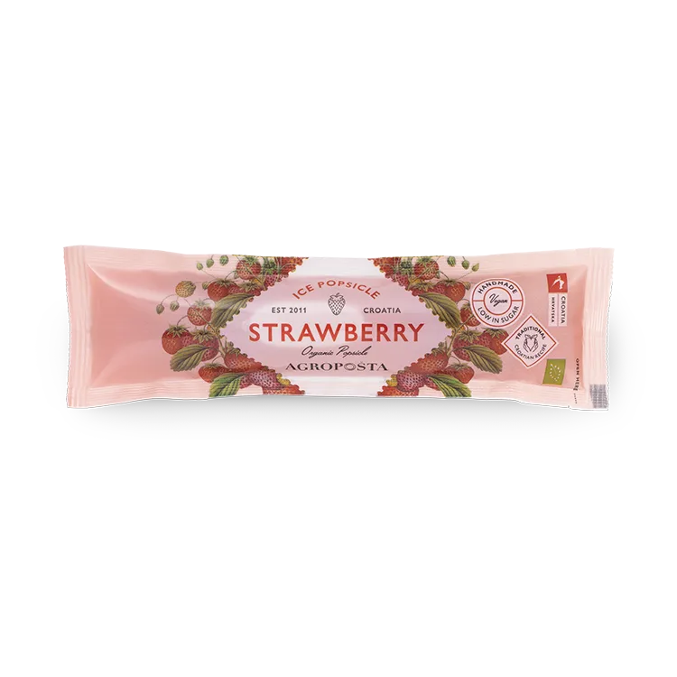 Ice Popsicles Strawberry — organic handmade syrup