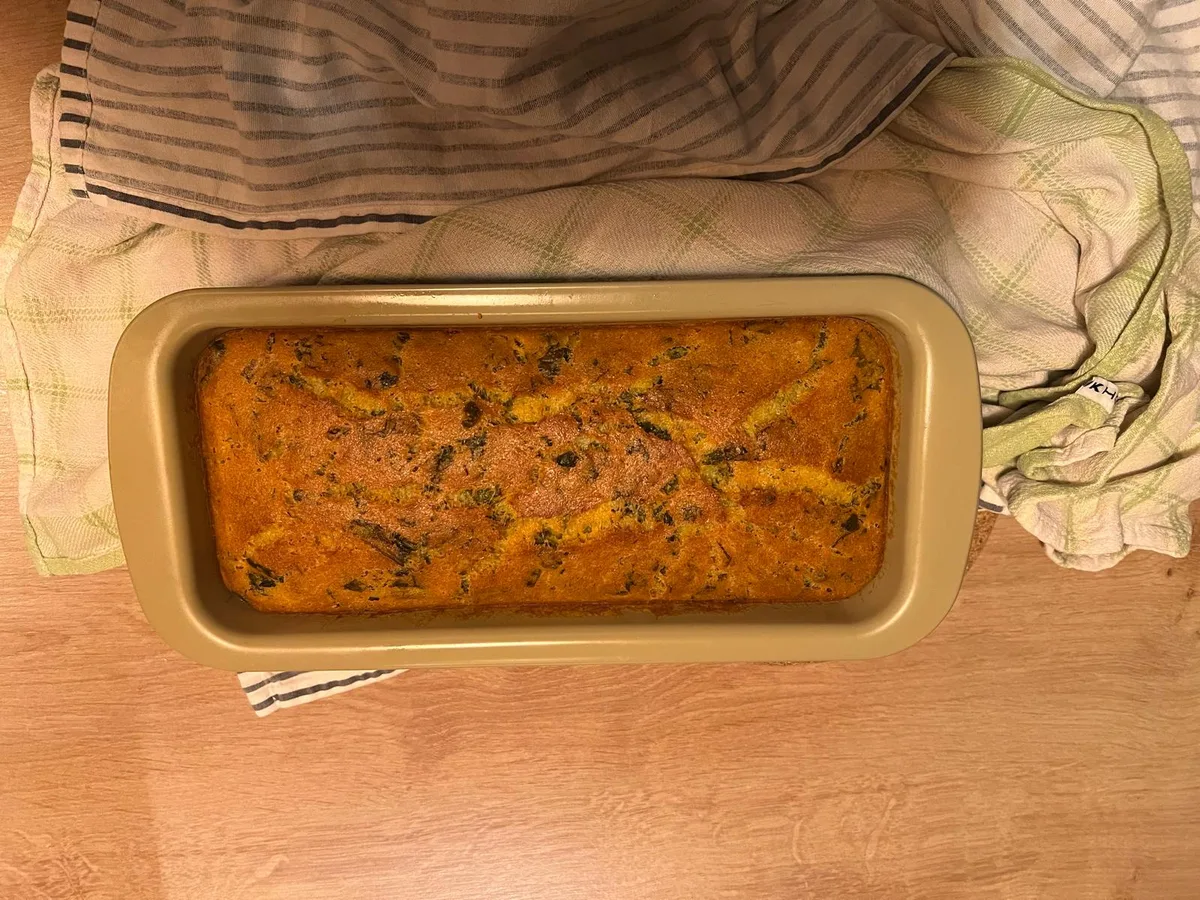 Freshly baked nettle bread
