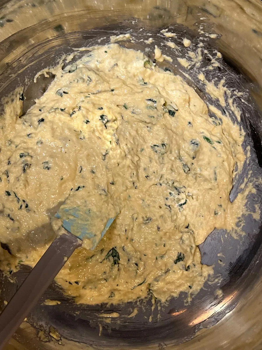 Dough in the baking tin