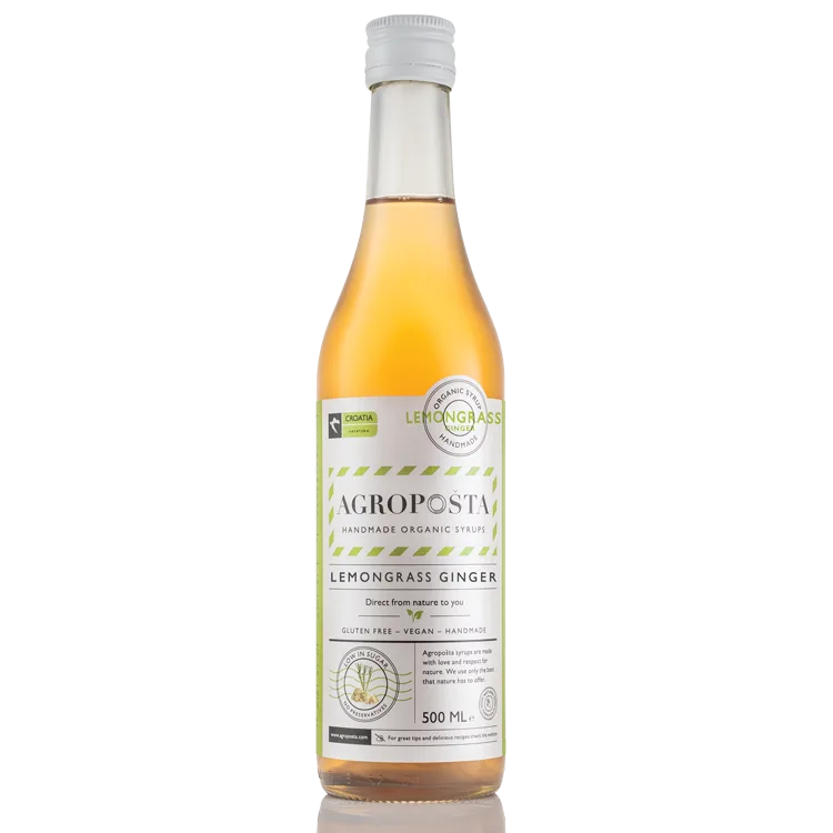 Organski sirup od limunske trave i đumbira 500ml — organski sirup ručna izrada