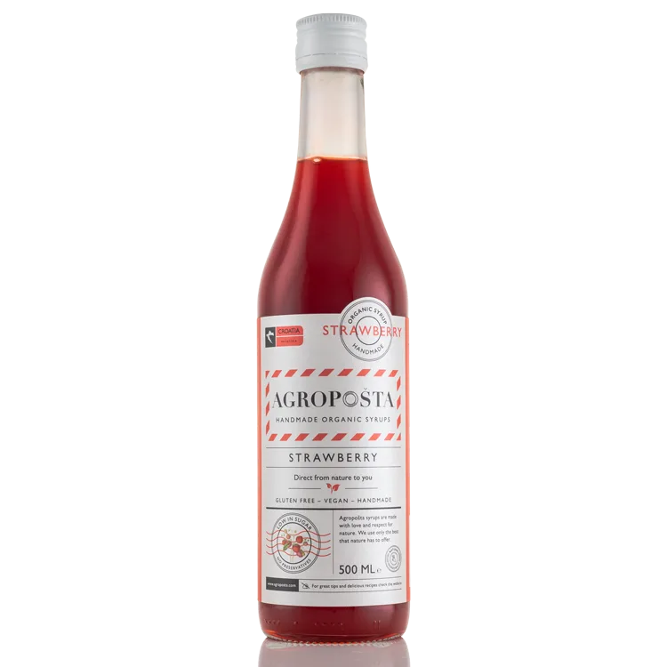 Organic Strawberry Syrup 500ml — organic handmade syrup