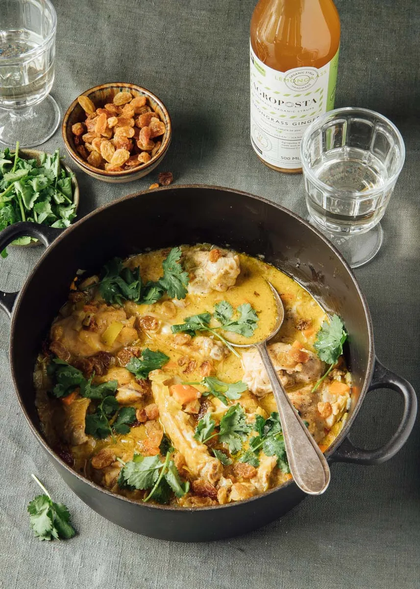 Chicken Stew with Lemongrass & Ginger Syrup