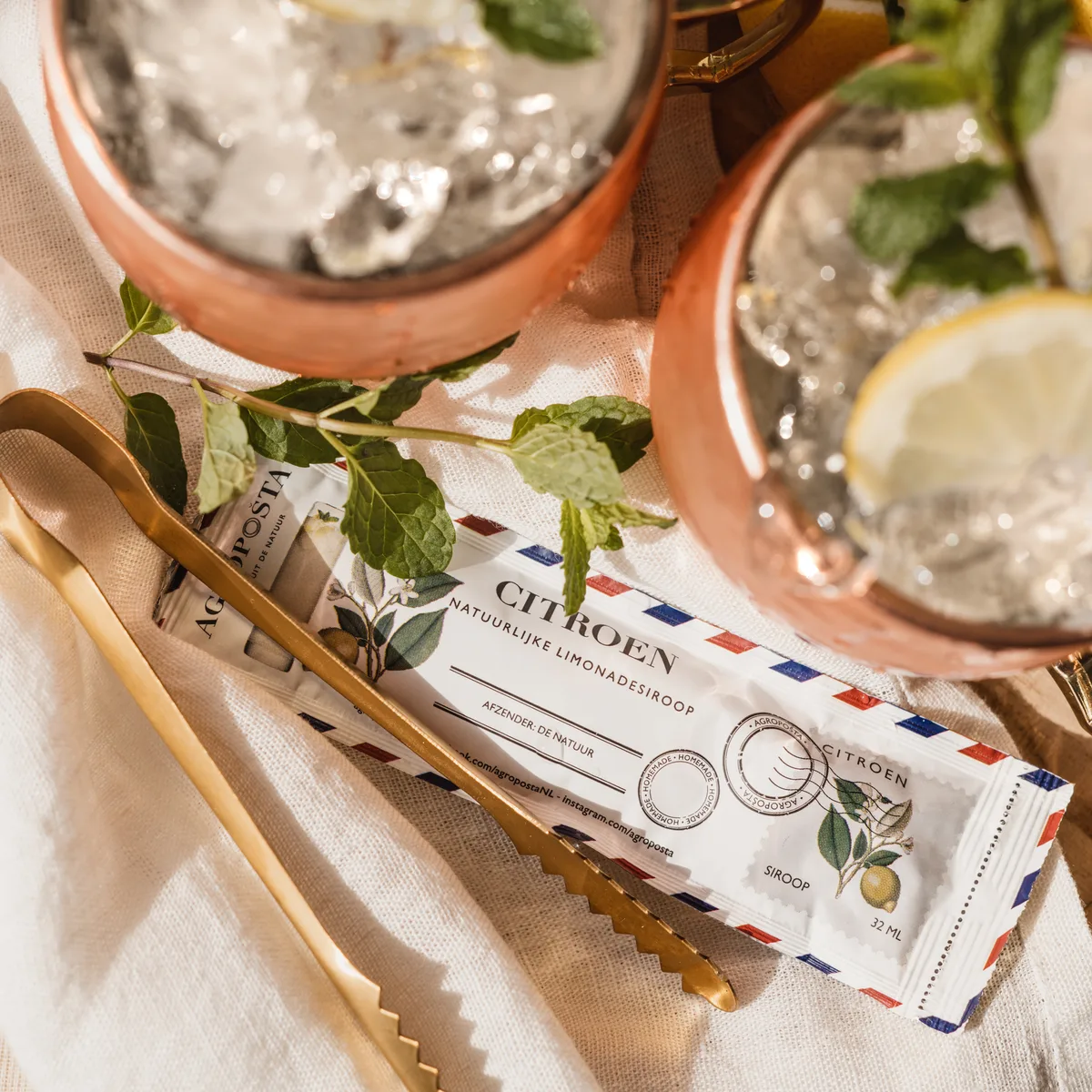 Moscow Mule with Lemon Syrup